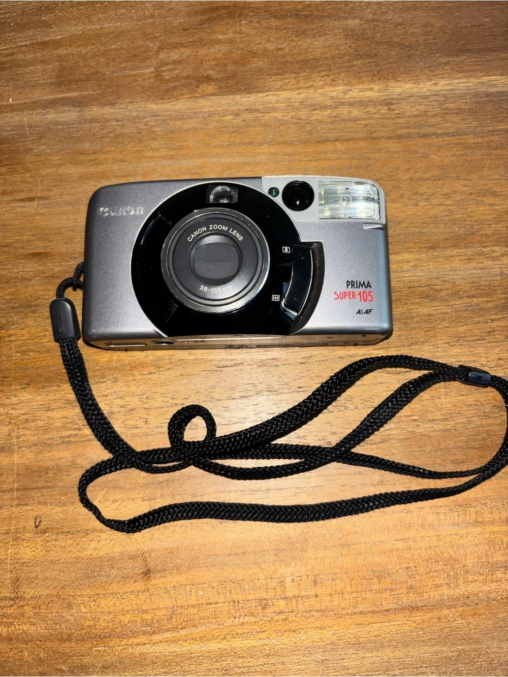 Canon Prima Super 105 Compact Camera in Silver and Black